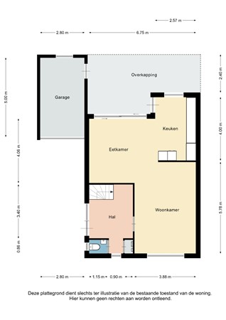 Plattegrond - Dr. Calsstraat 48, 6372 AB Landgraaf - Dr. Calsstraat 48 Landgraaf - Begane grond 2D.jpg